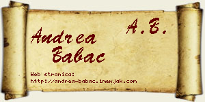 Andrea Babac vizit kartica